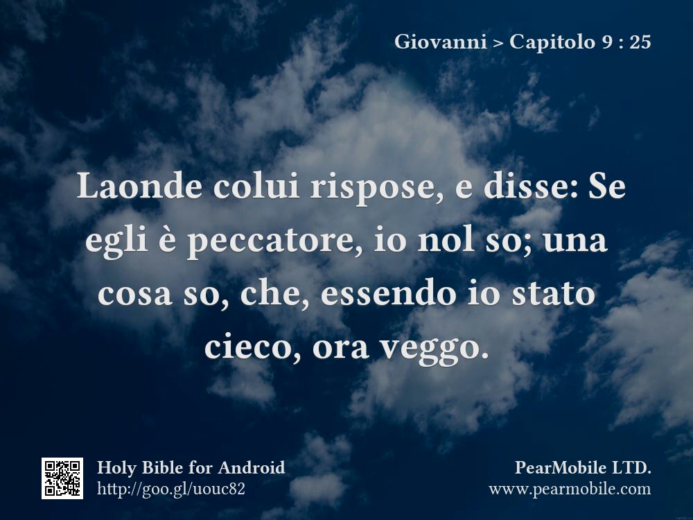 Giovanni, Capitolo 9:25